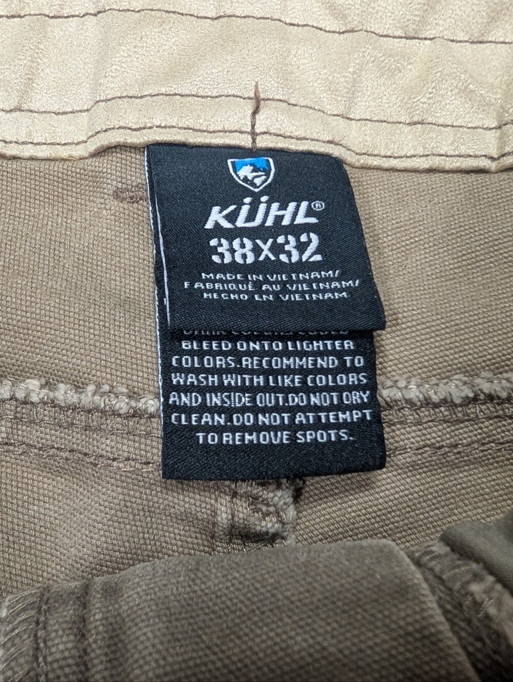 Kuhl Pants Mens 38x32 Green Tan The Law Durable Rugged Casual Tapered Work - Picture 3 of 9